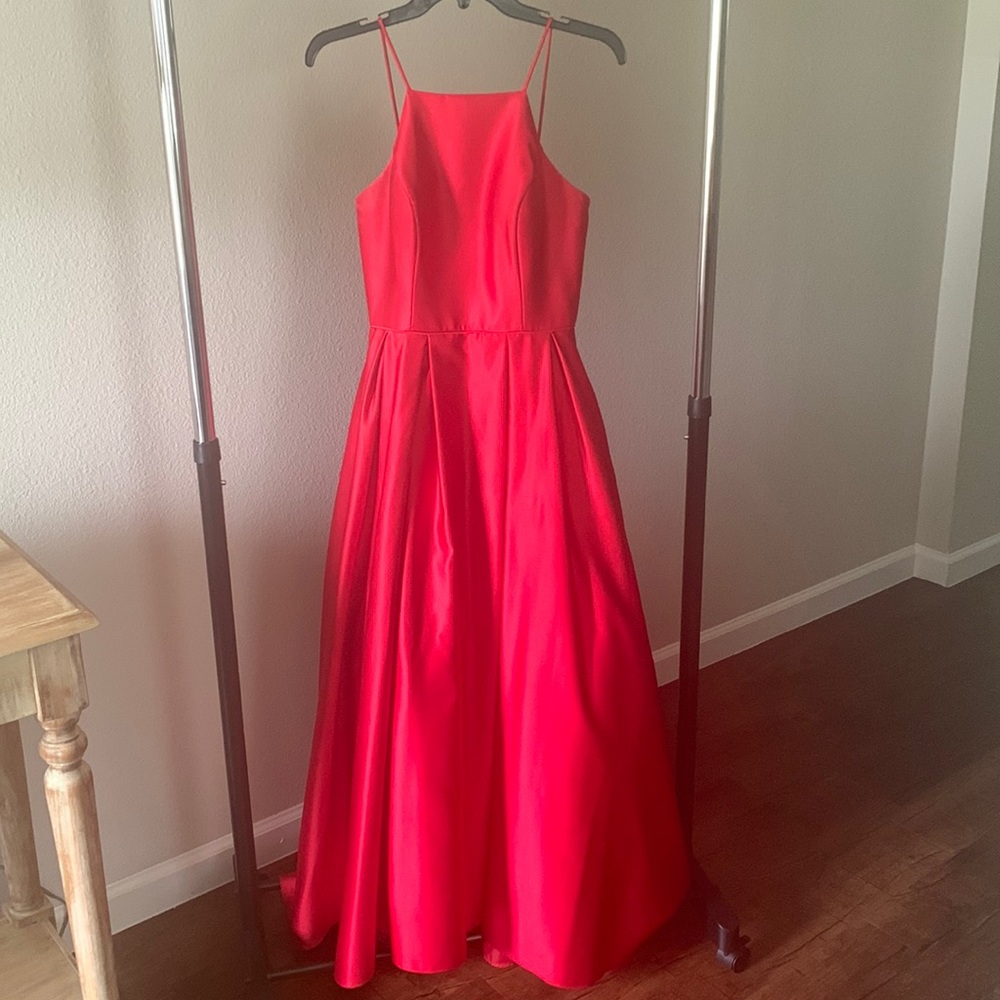 Betsy & Adam Red Formal Dress